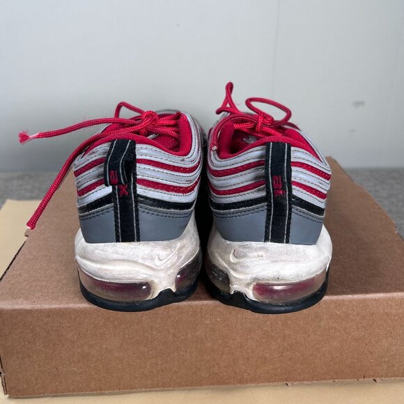 Nike Air Max 97 Sneaker Shoes Men's 9.5 Dark Grey Gym Red 921826 007 - Picture 8 of 15